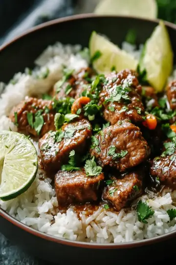 Ginger Lime Pork with Coconut Rice