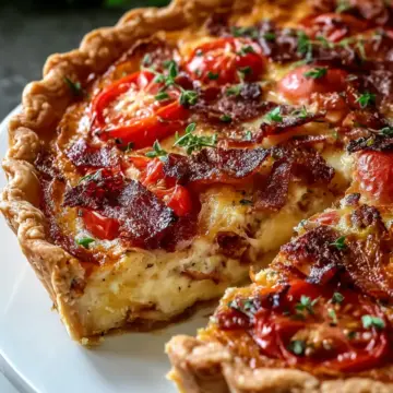 Bacon Onion Tomato Pie