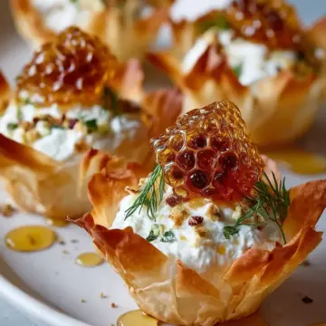 Honeycomb Ricotta Phyllo Cups Elegant Appetizer Recipe