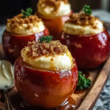 Cheesecake Stuffed Baked Apples