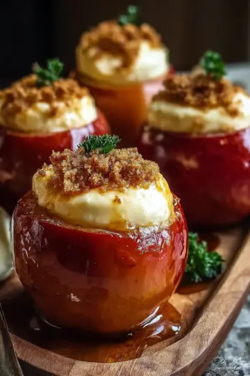 Cheesecake Stuffed Baked Apples