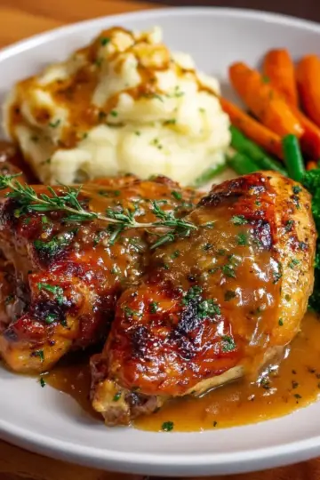 Classic Comfort Chicken with Gravy and Sides