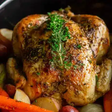 Slow Cooker Whole Chicken with Vegetables