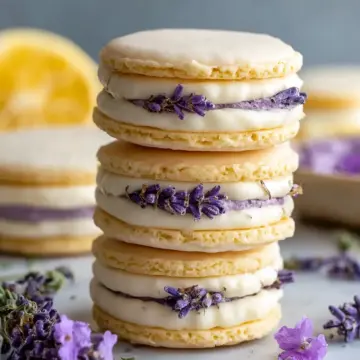 Lemon Lavender Sandwich Cookies Recipe