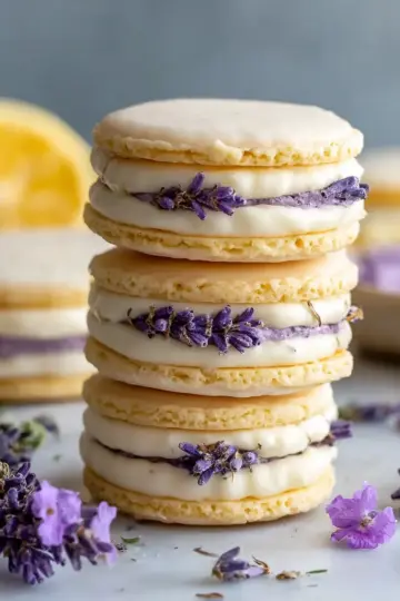 Lemon Lavender Sandwich Cookies Recipe