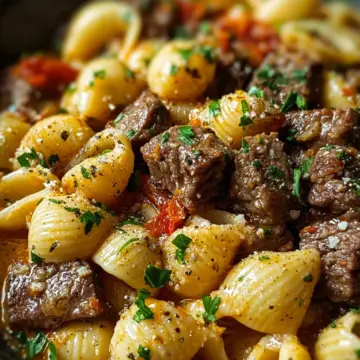 Creamy Beef and Shells