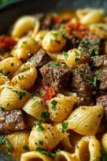 Creamy Beef and Shells