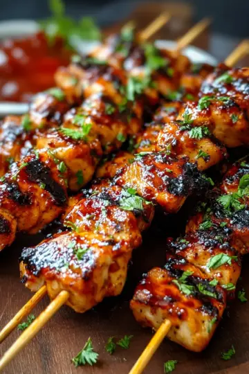 Sweet & Spicy Honey Chipotle Grilled Chicken Skewers Recipe