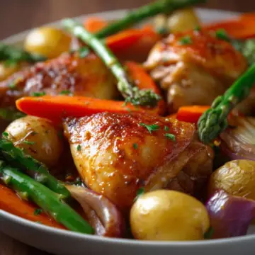 Sheet Pan Honey Garlic Chicken and Vegetables