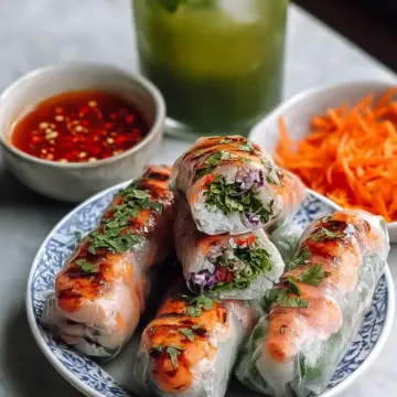 Vietnamese Baked Salmon Spring Rolls Recipe