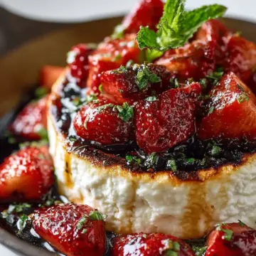 Skillet Goat Cheese with Balsamic Strawberries Recipe