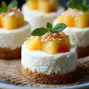 Guilt-Free Mini Pineapple Coconut Milk Cheesecakes Recipe