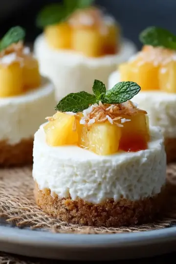 Guilt-Free Mini Pineapple Coconut Milk Cheesecakes Recipe
