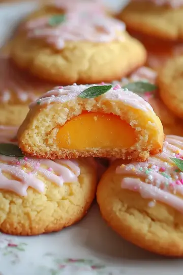 Whimsical Peach Cookies